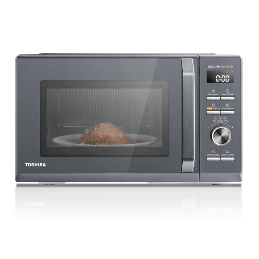 Toshiba MW2-MM20PF(BK) Microwave, Solo Microwave 20 l, 800 W, 5 Power Levels with Practical Defrost Function, LED Lighting in Interior, Black