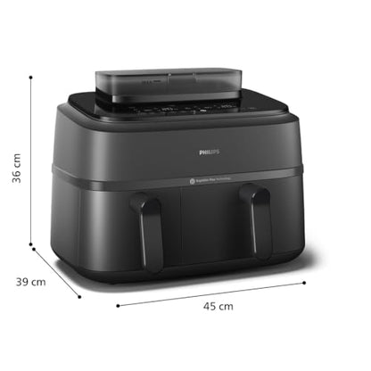 Philips Dual Basket Airfryer 9L – 2 Zones, Sync Function & RapidAir Plus