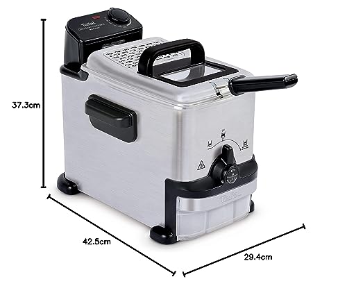 Tefal Pro Inox & Design FR8040 Deep Fryer Oleoclean 3.5 litres, Black, Stainless Steel