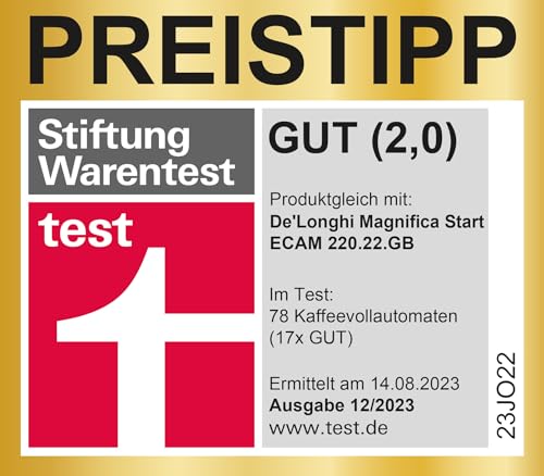 De'Longhi Magnifica Start – Manual Steam Wand, 13-Step Grinder & Soft Touch