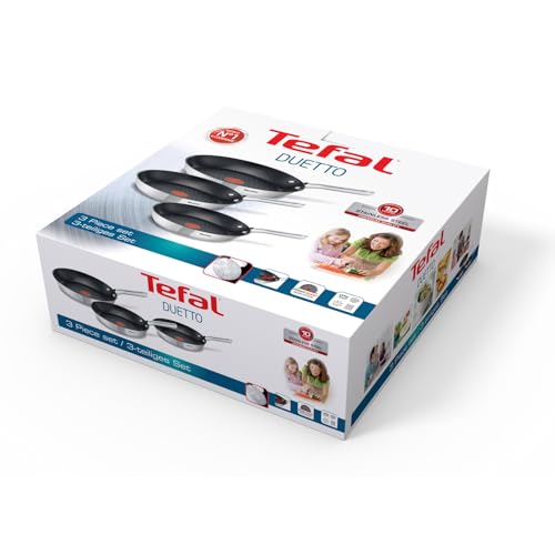 Tefal Duetto A704S3 Pan Set with Thermo-Signal & Induction (3-Pack)