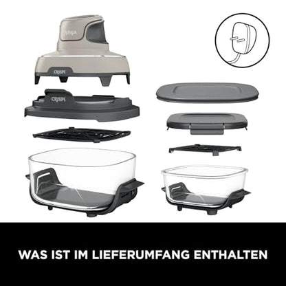 Ninja CRISPi 4-in-1 System – Portable Air Fryer, Recrisp & Storage Lids