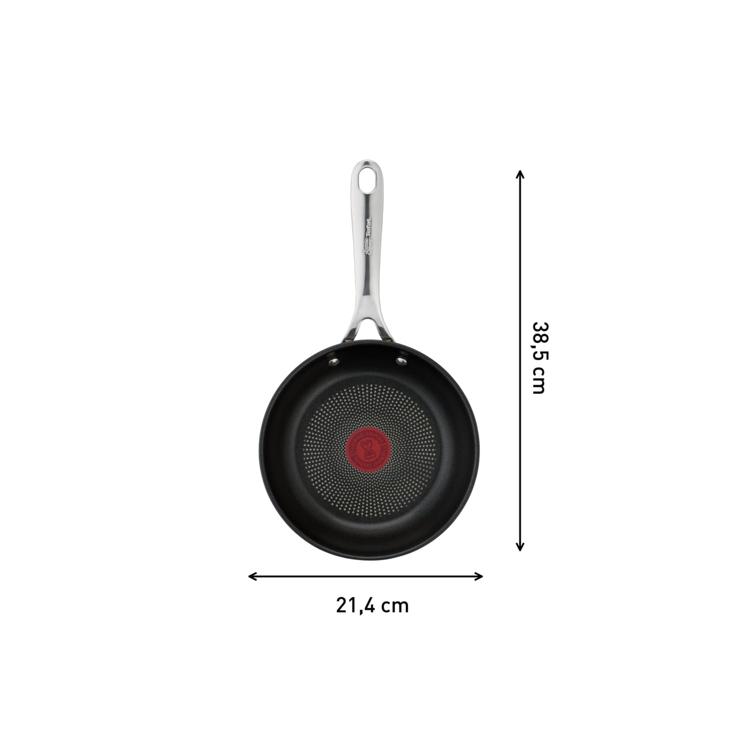 Tefal Jamie Oliver Cook's Direct On E3040644 Frying Pan 28 cm, Non-Stick, Suitable for Induction Cookers, Oven Safe, Stainless Steel Riveted Handle