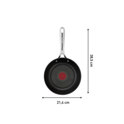 Tefal Jamie Oliver Cook's Direct On E3040644 Frying Pan 28 cm, Non-Stick, Suitable for Induction Cookers, Oven Safe, Stainless Steel Riveted Handle