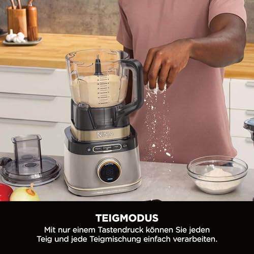 Ninja 3-in-1 Detect Processor & Blender – 1200W, Cups, Jug & Dough Tool