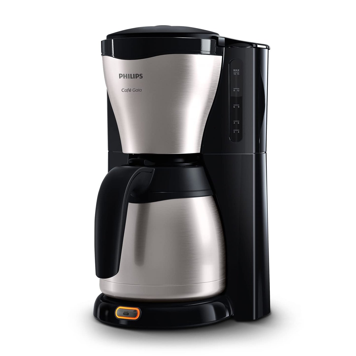 Philips HD7546 / 20 Gaia filter coffee machine with thermo jug, black / metal