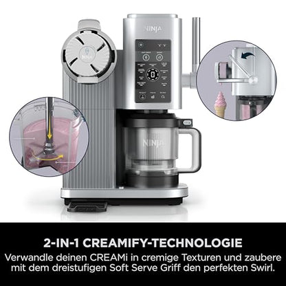Ninja CREAMi – Ice Cream, Gelato & Sorbet Maker with 3 Tubs (Black/Silver)