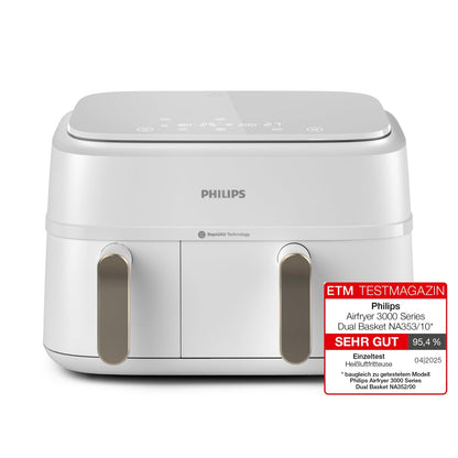 Philips Dual Basket Airfryer 9L – 2 Zones, Sync Function & RapidAir Plus