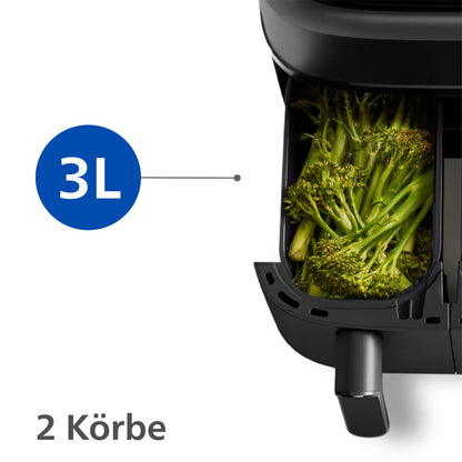 Philips Dual Basket Airfryer 9L – 2 Zones, Sync Function & RapidAir Plus