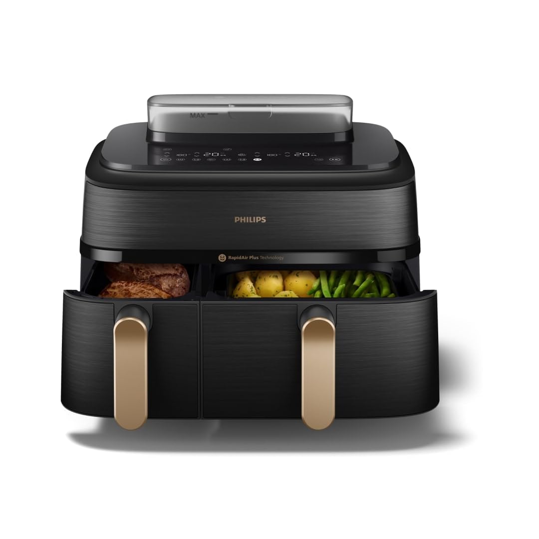 Philips Dual Basket Airfryer 9L – 2 Zones, Sync Function & RapidAir Plus