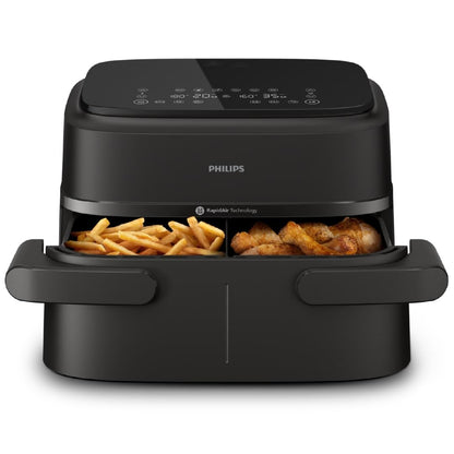 Philips Dual Basket Airfryer 9L – 2 Zones, Sync Function & RapidAir Plus