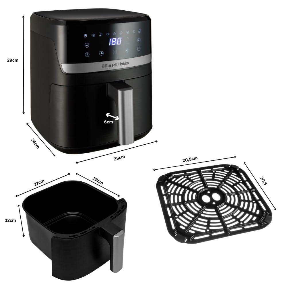 Russell Hobbs SatisFry XXL – 8.3L Quiet Air Fryer (Fits 26cm Pizza)