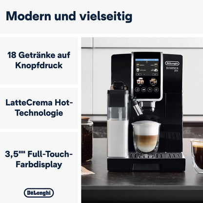 De'Longhi Dinamica Plus – 24 Recipes, LatteCrema System & 3.5" Touch Display