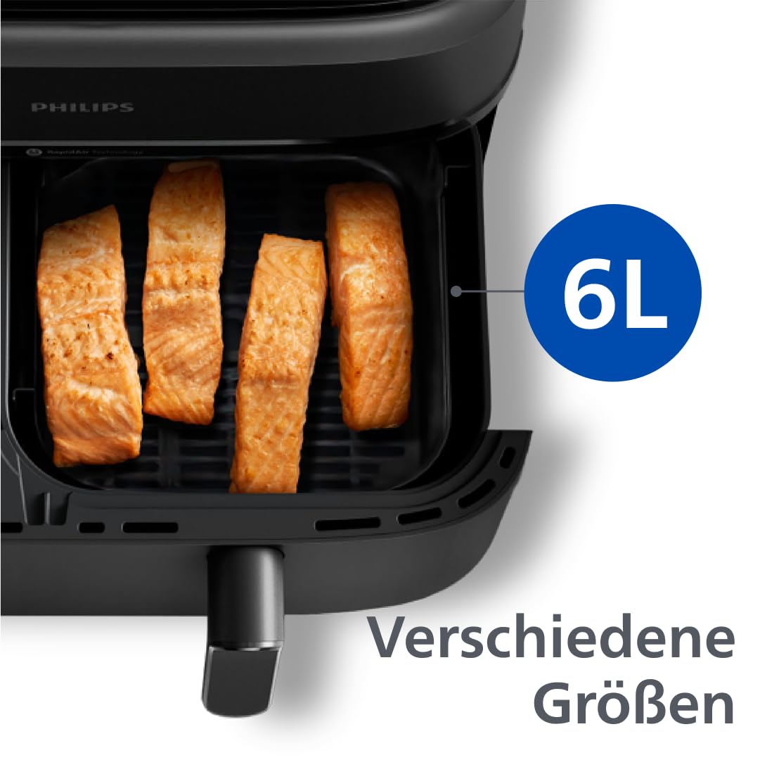 Philips Dual Basket Airfryer 9L – 2 Zones, Sync Function & RapidAir Plus