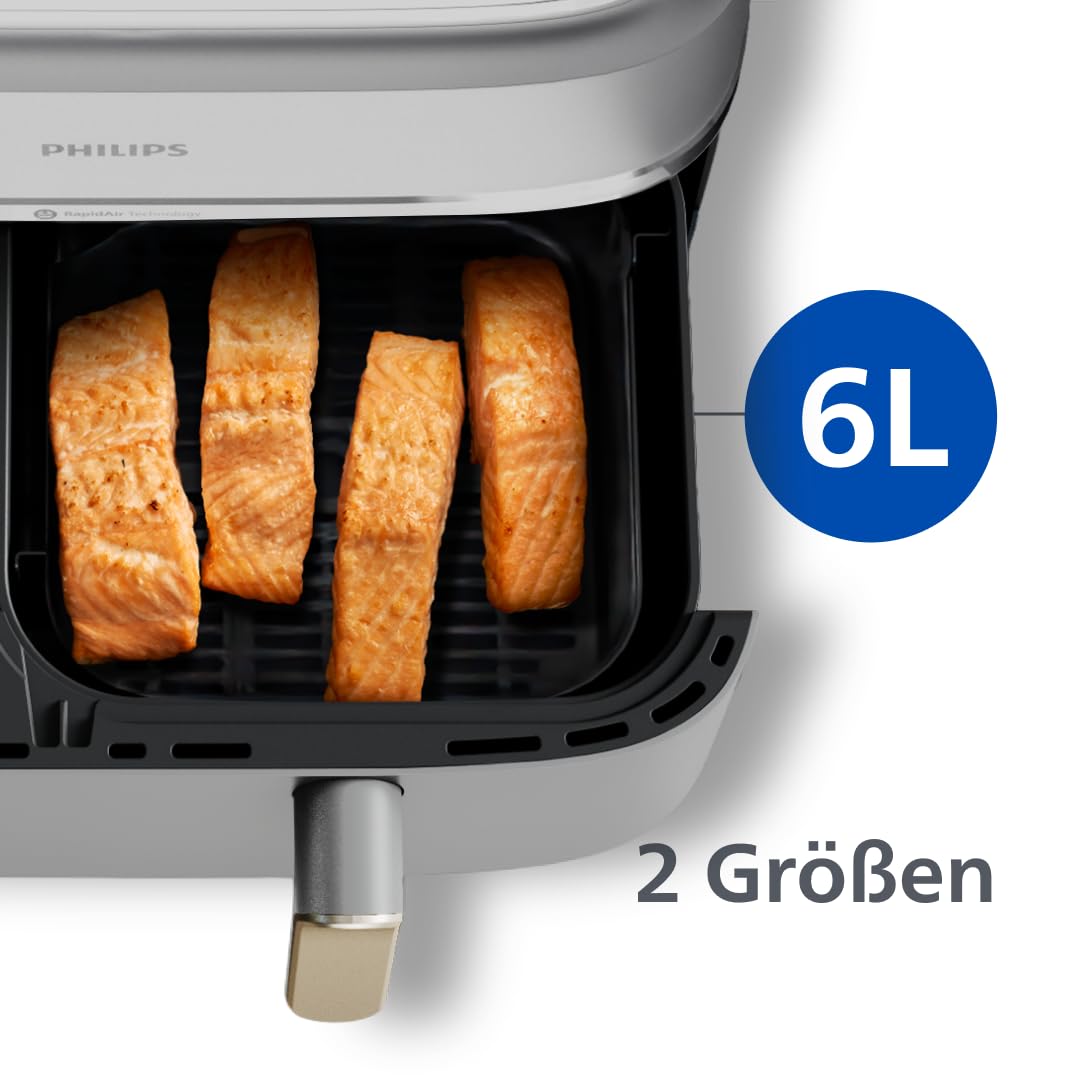 Philips Dual Basket Airfryer 9L – 2 Zones, Sync Function & RapidAir Plus