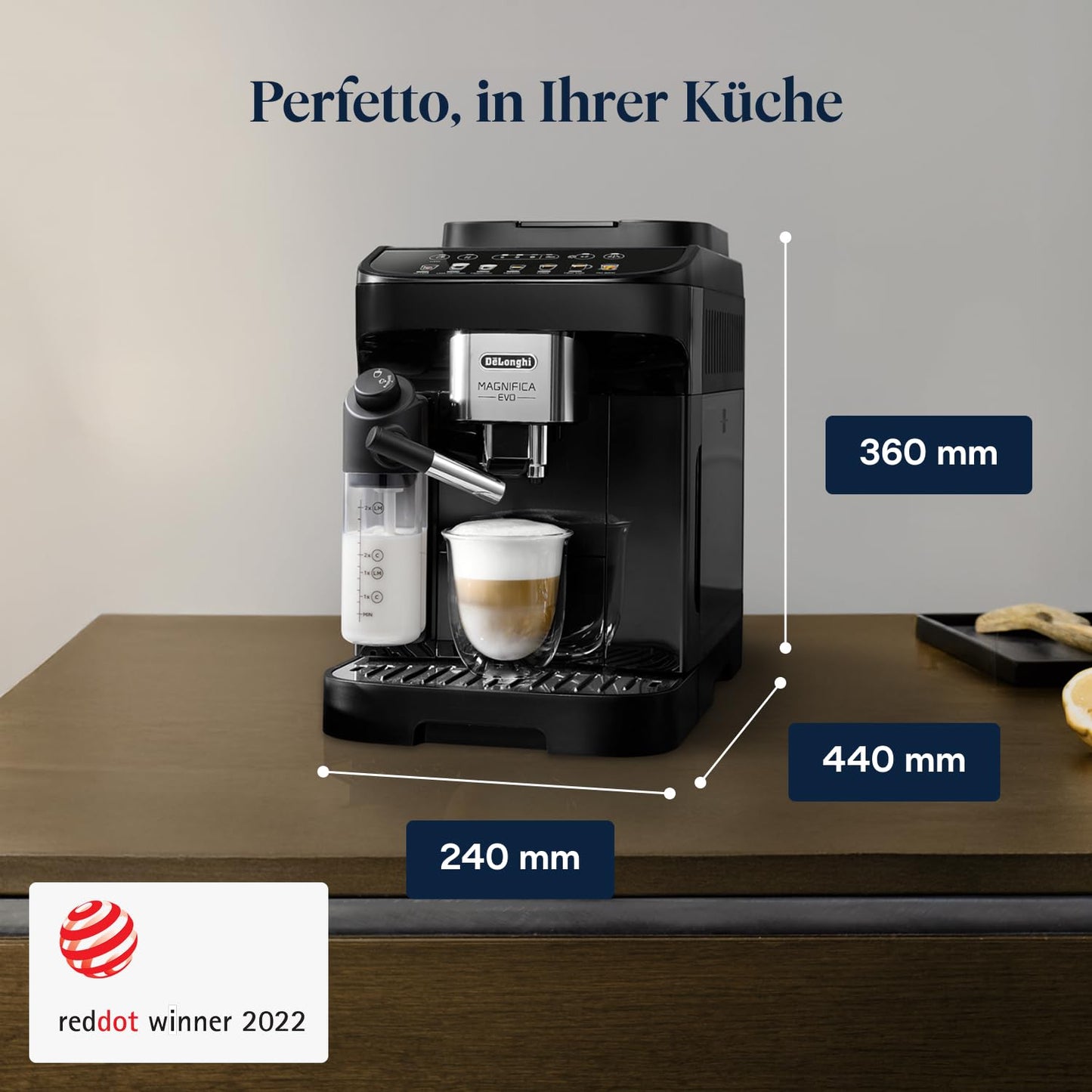 De'Longhi Magnifica Evo – One-Touch Cappuccino, Milk System & 4 Recipes