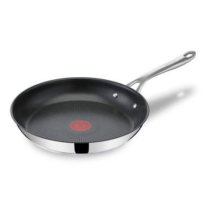 Tefal Jamie Oliver Cook's Direct On E3040644 Frying Pan 28 cm, Non-Stick, Suitable for Induction Cookers, Oven Safe, Stainless Steel Riveted Handle