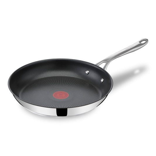 Tefal Jamie Oliver Cook's Direct On E3040644 Frying Pan 28 cm, Non-Stick, Suitable for Induction Cookers, Oven Safe, Stainless Steel Riveted Handle