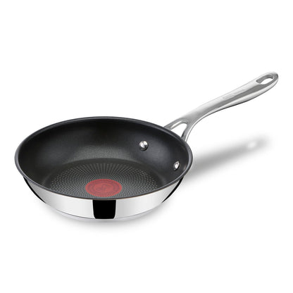 Tefal Jamie Oliver Cook's Direct On E3040644 Frying Pan 28 cm, Non-Stick, Suitable for Induction Cookers, Oven Safe, Stainless Steel Riveted Handle