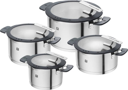 Feature-Highlight (Best for Practical Buyers) ZWILLING Simplify 5-Piece Pot Set with Integrated Strainer Lids