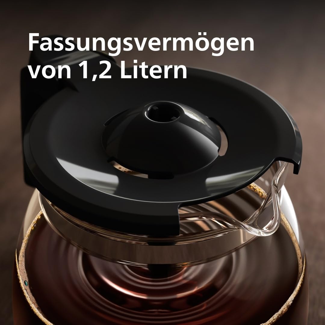 Philips HD7546 / 20 Gaia filter coffee machine with thermo jug, black / metal