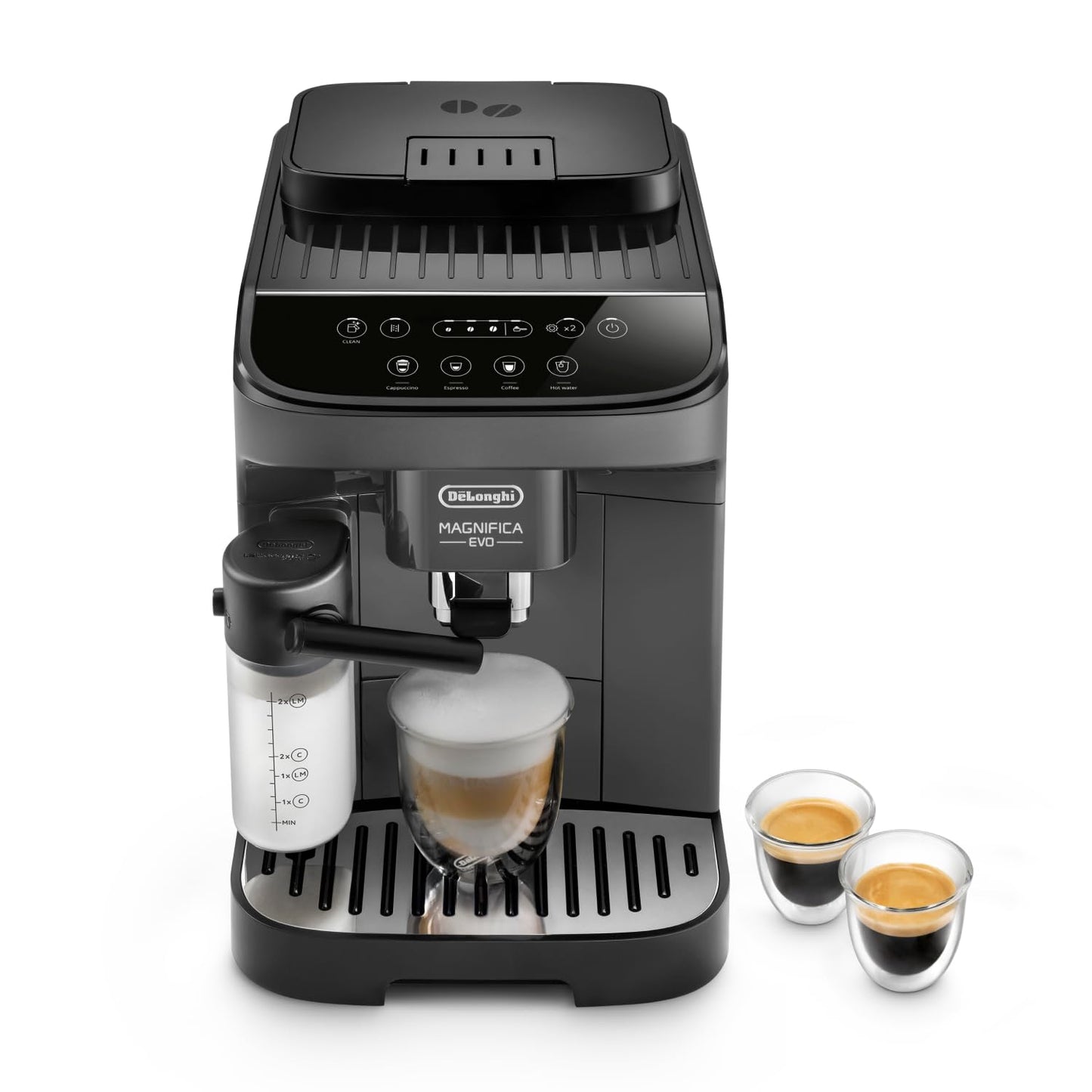 De'Longhi Magnifica Evo – One-Touch Cappuccino, Milk System & 4 Recipes