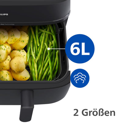 Philips Dual Basket Airfryer 9L – 2 Zones, Sync Function & RapidAir Plus
