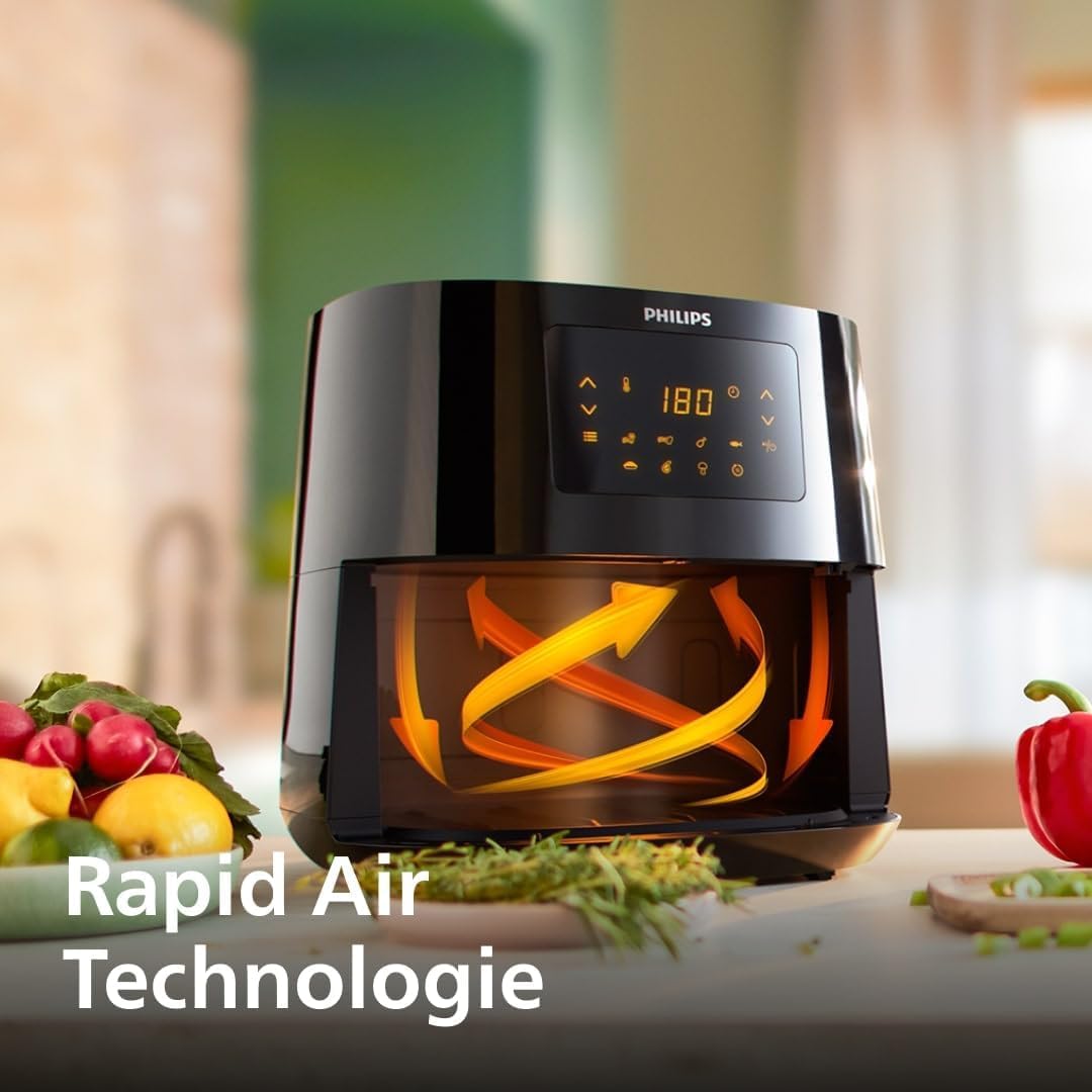 Philips Airfryer 5000 Series L – Connected Air Fryer with Remote App Control (HD9255)
