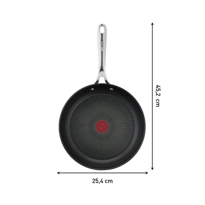 Tefal Jamie Oliver Cook's Direct On E3040644 Frying Pan 28 cm, Non-Stick, Suitable for Induction Cookers, Oven Safe, Stainless Steel Riveted Handle