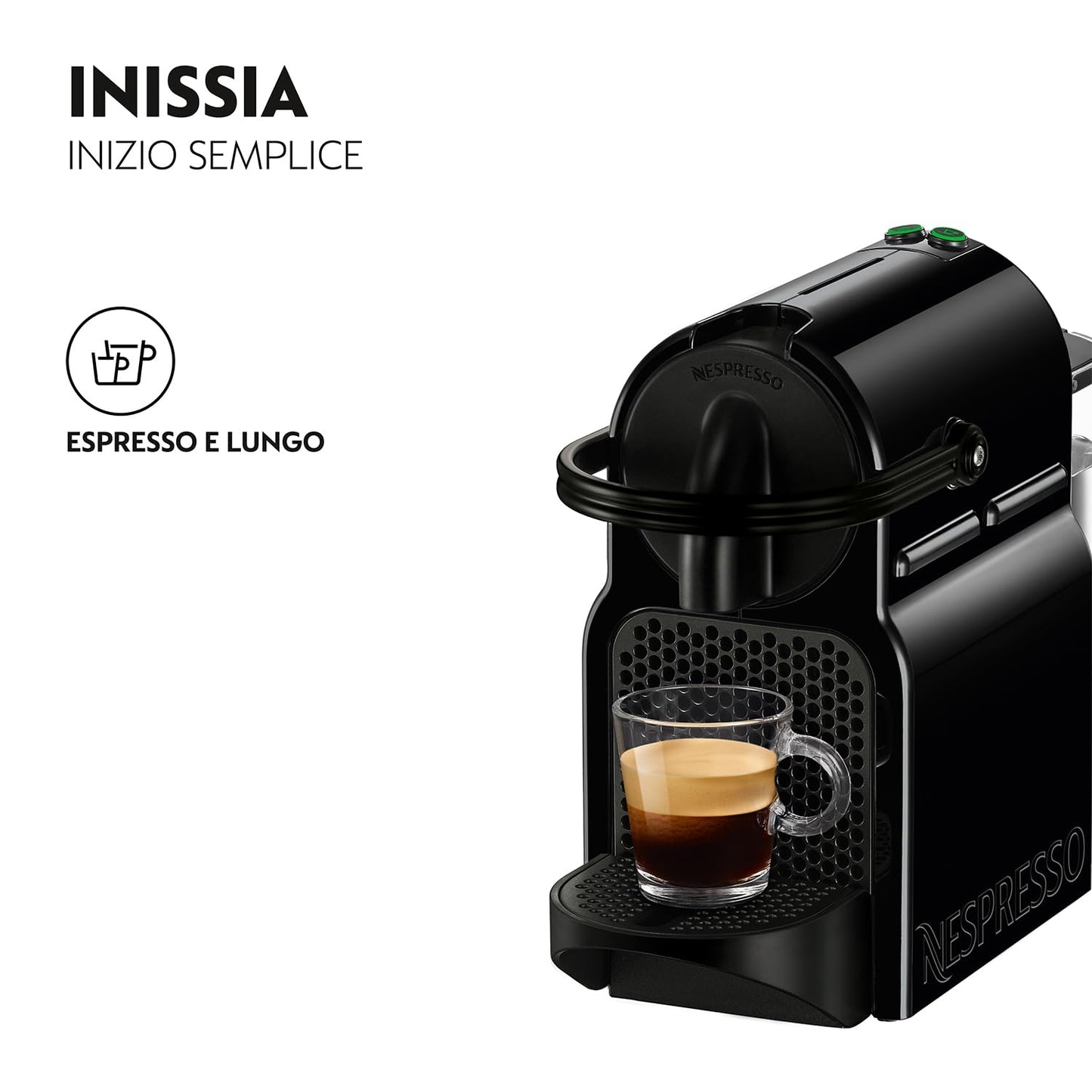 De'Longhi Nespresso Inissia EN 80.B, high pressure pump, energy saving function, compact design, black