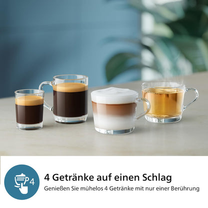 Philips 2300 Series – LatteGo Milk System, 4 Drinks & Ceramic Grinder