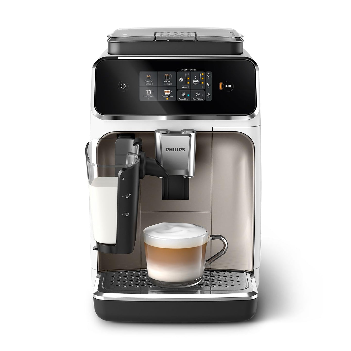 Philips 2300 Series – LatteGo Milk System, 4 Drinks & Ceramic Grinder