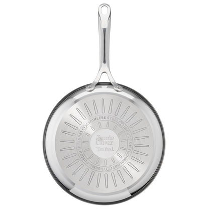 Tefal Jamie Oliver Cook's Direct On E3040644 Frying Pan 28 cm, Non-Stick, Suitable for Induction Cookers, Oven Safe, Stainless Steel Riveted Handle