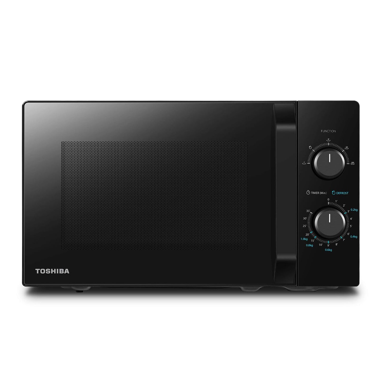 Toshiba MW2-MM20PF(BK) Microwave, Solo Microwave 20 l, 800 W, 5 Power Levels with Practical Defrost Function, LED Lighting in Interior, Black