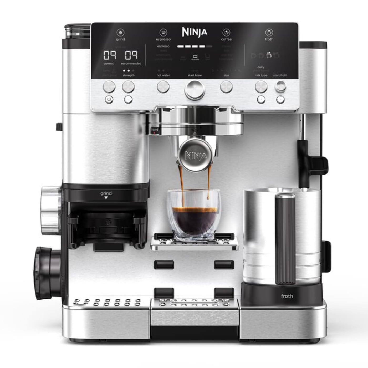 Ninja Luxe Premier ES601EU – Portafilter System with Grinder, Cold Brew & Frother