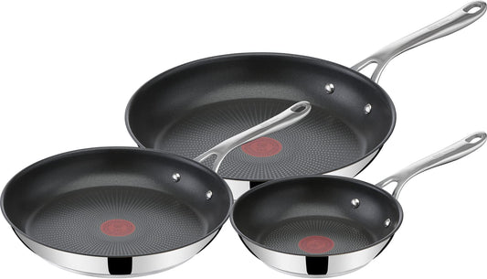 Tefal Jamie Oliver Cook's Direct On E3040644 Frying Pan 28 cm, Non-Stick, Suitable for Induction Cookers, Oven Safe, Stainless Steel Riveted Handle