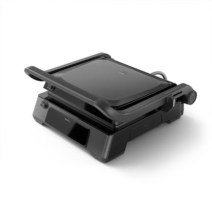 Philips Sandwichmaker 5000 Serie, 750 W, Panini, Waffeln, Sandwichplatten, Schwarz/Silber (HD2350/80)