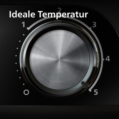 Philips Sandwichmaker 5000 Serie, 750 W, Panini, Waffeln, Sandwichplatten, Schwarz/Silber (HD2350/80)