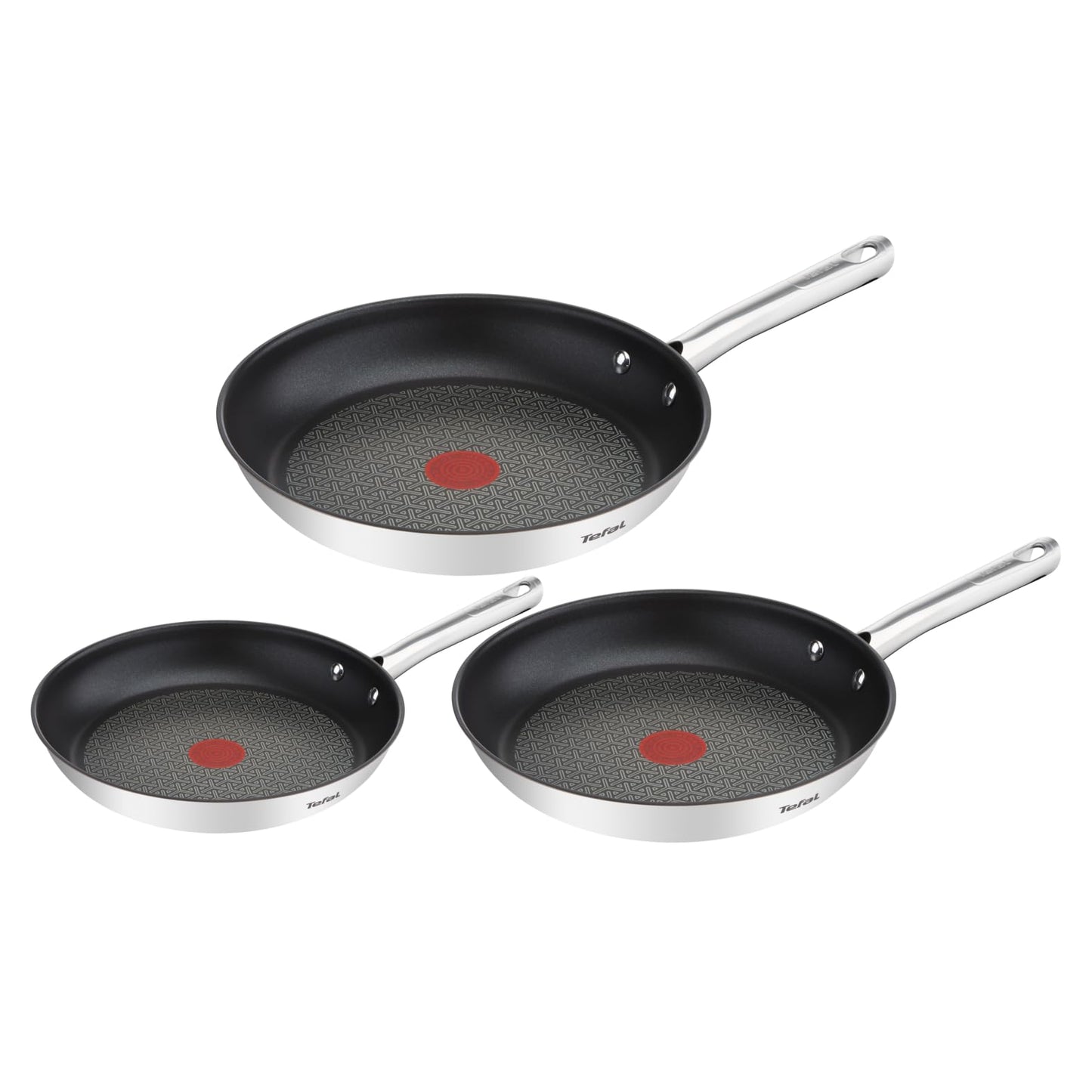 Tefal Duetto A704S3 Pan Set with Thermo-Signal & Induction (3-Pack)
