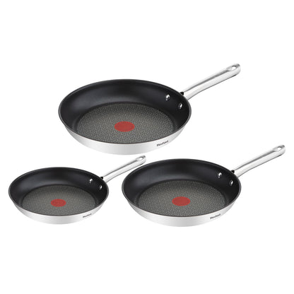 Tefal Duetto A704S3 Pan Set with Thermo-Signal & Induction (3-Pack)