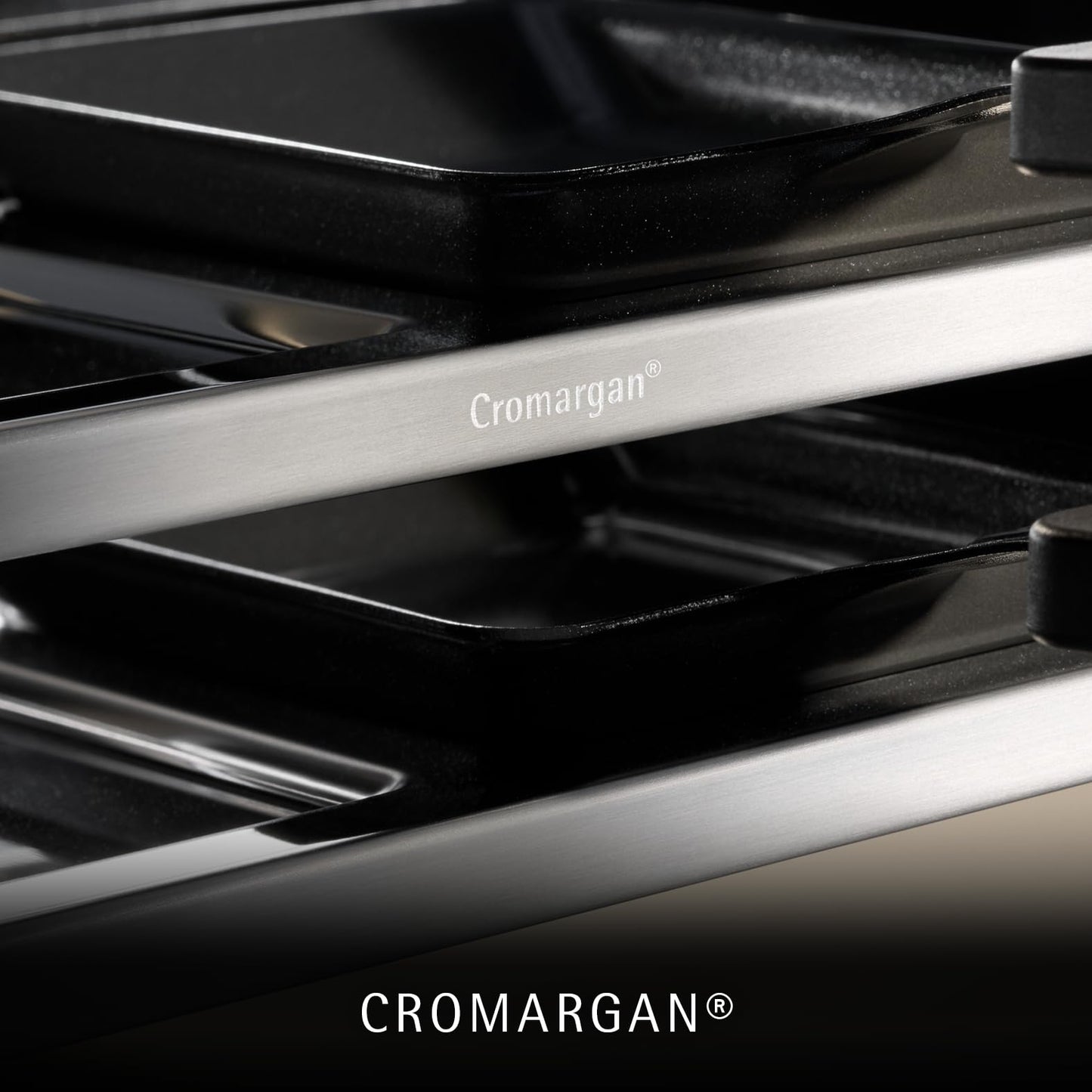 WMF Lono Raclette grill with pans and sliders, raclette 8 people, 1500 W, matt stainless steel