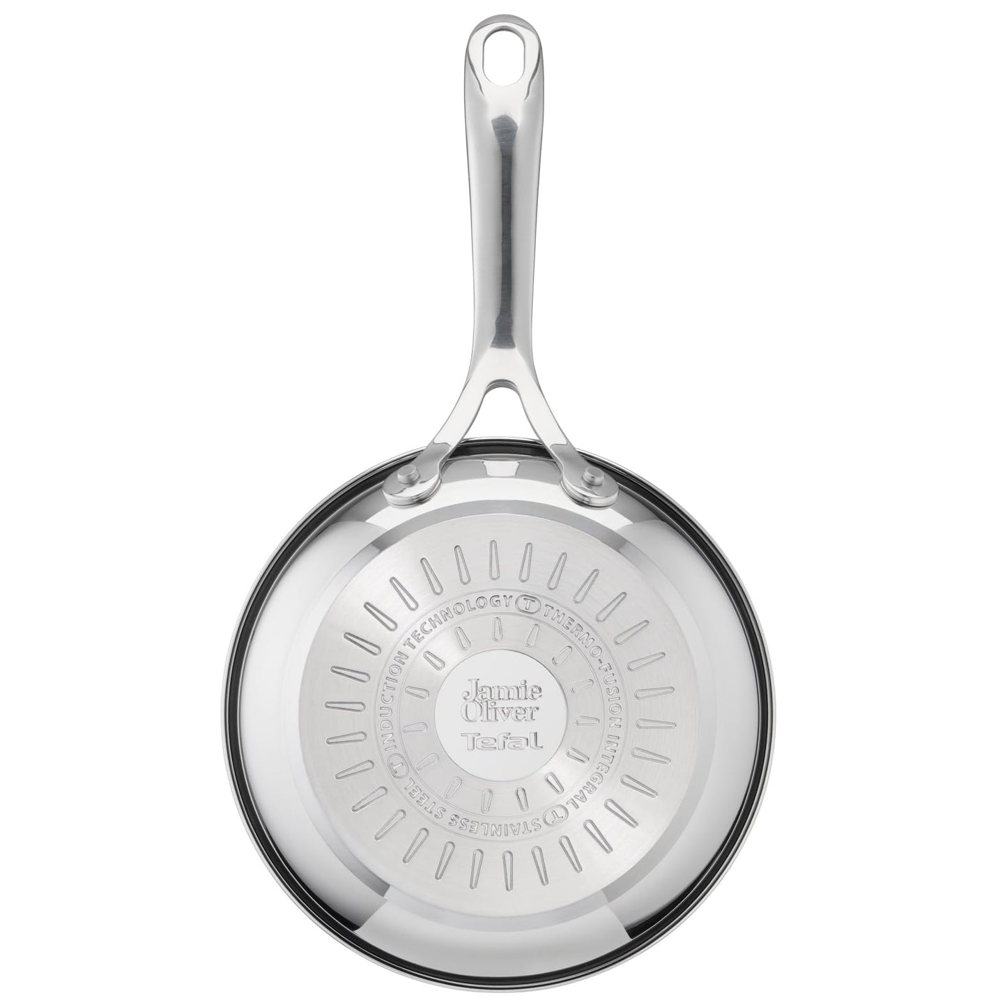 Tefal Jamie Oliver Cook's Direct On E3040644 Frying Pan 28 cm, Non-Stick, Suitable for Induction Cookers, Oven Safe, Stainless Steel Riveted Handle