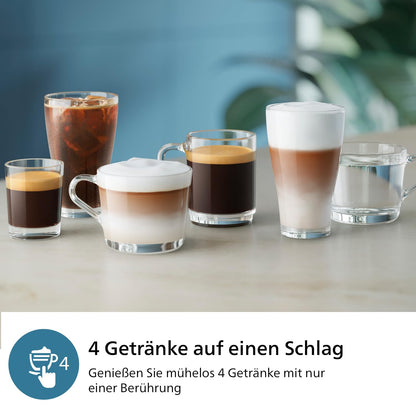 Philips 2300 Series – LatteGo Milk System, 4 Drinks & Ceramic Grinder