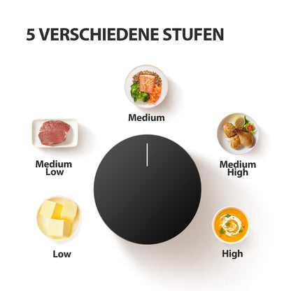 Toshiba MW2-MM20PF(BK) Microwave, Solo Microwave 20 l, 800 W, 5 Power Levels with Practical Defrost Function, LED Lighting in Interior, Black