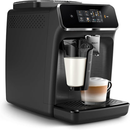 Philips 2300 Series – LatteGo Milk System, 4 Drinks & Ceramic Grinder