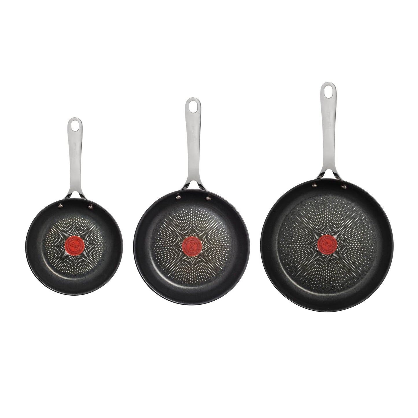 Tefal Jamie Oliver Cook's Direct On E3040644 Frying Pan 28 cm, Non-Stick, Suitable for Induction Cookers, Oven Safe, Stainless Steel Riveted Handle