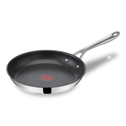Tefal Jamie Oliver Cook's Direct On E3040644 Frying Pan 28 cm, Non-Stick, Suitable for Induction Cookers, Oven Safe, Stainless Steel Riveted Handle