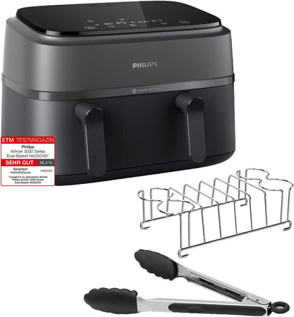 Philips Dual Basket Airfryer 9L – 2 Zones, Sync Function & RapidAir Plus