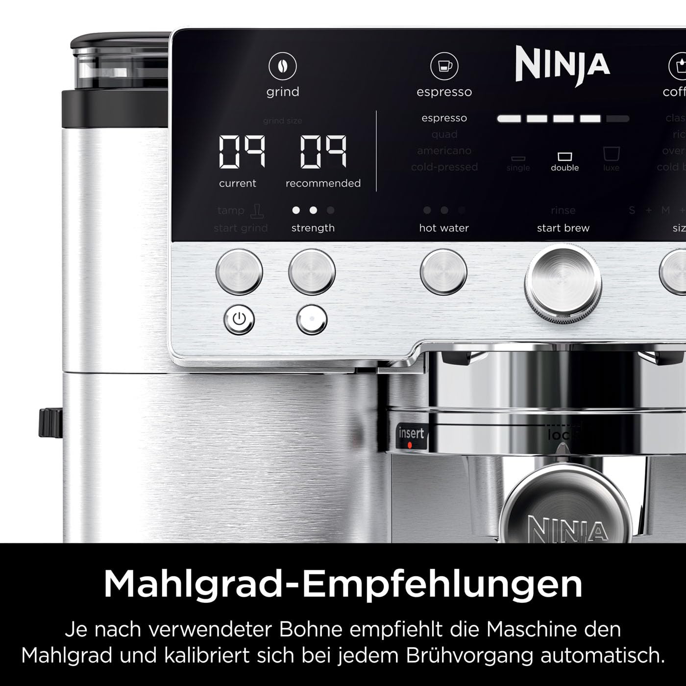 Ninja Luxe Premier ES601EU – Portafilter System with Grinder, Cold Brew & Frother