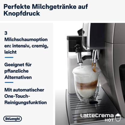 De'Longhi Dinamica Plus – 24 Recipes, LatteCrema System & 3.5" Touch Display
